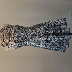 Adrianna Papell size 10 silver/black sequence  dress